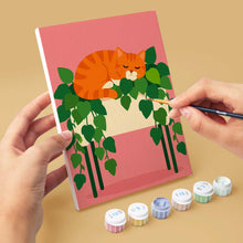 Carica l'immagine nel visualizzatore di Gallery, Mini Set Dipingere con i numeri 15x20cm (6 pezzi) - Gatti e Piante da Appartamento