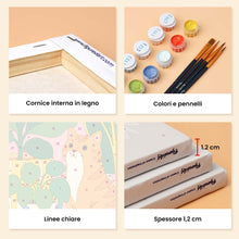 Carica l'immagine nel visualizzatore di Gallery, Mini Set Dipingere con i numeri 15x20cm (6 pezzi) - Gatti e Piante da Appartamento