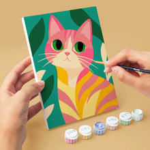 Carica l'immagine nel visualizzatore di Gallery, Mini Set Dipingere con i numeri 15x20cm (6 pezzi) - Gatti Colorati