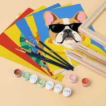 Carica l'immagine nel visualizzatore di Gallery, Mini Set Dipingere con i numeri 15x20cm (6 pezzi) - Animali Cool