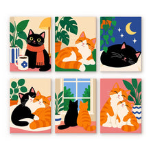 Carica l'immagine nel visualizzatore di Gallery, Mini Set Dipingere con i numeri 15x20cm (6 pezzi) - Momenti Coccolosi Figured'Art