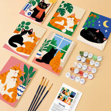Carica l'immagine nel visualizzatore di Gallery, Mini Set Dipingere con i numeri 15x20cm (6 pezzi) - Momenti Coccolosi