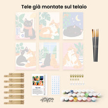 Carica l'immagine nel visualizzatore di Gallery, Mini Set Dipingere con i numeri 15x20cm (6 pezzi) - Momenti Coccolosi
