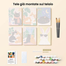 Carica l'immagine nel visualizzatore di Gallery, Mini Set Dipingere con i numeri 15x20cm (6 pezzi) - Momenti Coccolosi