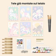 Carica l'immagine nel visualizzatore di Gallery, Mini Set Dipingere con i numeri 15x20cm (6 pezzi) - Corsa nel Deserto