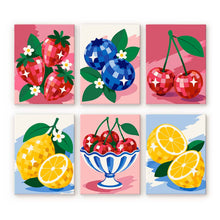 Carica l'immagine nel visualizzatore di Gallery, Mini Set Dipingere con i numeri 15x20cm (6 pezzi) - Frutta Disco Figured'Art