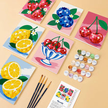 Carica l'immagine nel visualizzatore di Gallery, Mini Set Dipingere con i numeri 15x20cm (6 pezzi) - Frutta Disco