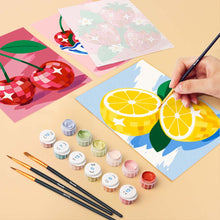 Carica l'immagine nel visualizzatore di Gallery, Mini Set Dipingere con i numeri 15x20cm (6 pezzi) - Frutta Disco