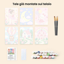 Carica l'immagine nel visualizzatore di Gallery, Mini Set Dipingere con i numeri 15x20cm (6 pezzi) - Cottage da Fiaba