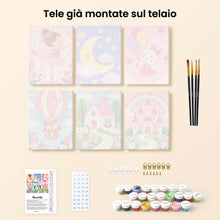 Carica l'immagine nel visualizzatore di Gallery, Mini Set Dipingere con i numeri 15x20cm (6 pezzi) - Cottage da Fiaba