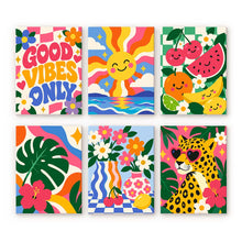 Carica l'immagine nel visualizzatore di Gallery, Mini Set Dipingere con i numeri 15x20cm (6 pezzi) - Good Vibes Only Figured'Art