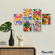 Carica l'immagine nel visualizzatore di Gallery, Mini Set Dipingere con i numeri 15x20cm (6 pezzi) - Good Vibes Only