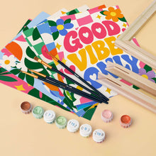 Carica l'immagine nel visualizzatore di Gallery, Mini Set Dipingere con i numeri 15x20cm (6 pezzi) - Good Vibes Only