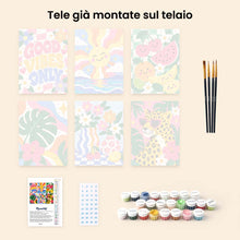 Carica l'immagine nel visualizzatore di Gallery, Mini Set Dipingere con i numeri 15x20cm (6 pezzi) - Good Vibes Only