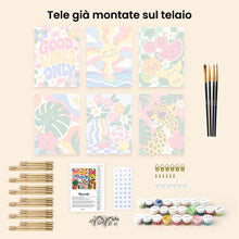 Carica l'immagine nel visualizzatore di Gallery, Mini Set Dipingere con i numeri 15x20cm (6 pezzi) - Good Vibes Only