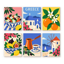 Carica l'immagine nel visualizzatore di Gallery, Mini Set Dipingere con i numeri 15x20cm (6 pezzi) - Estate Greca Figured'Art