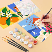 Carica l'immagine nel visualizzatore di Gallery, Mini Set Dipingere con i numeri 15x20cm (6 pezzi) - Estate Greca