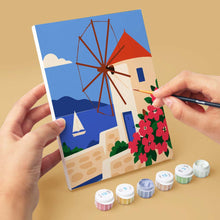 Carica l'immagine nel visualizzatore di Gallery, Mini Set Dipingere con i numeri 15x20cm (6 pezzi) - Estate Greca
