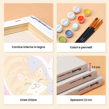 Carica l'immagine nel visualizzatore di Gallery, Mini Set Dipingere con i numeri 15x20cm (6 pezzi) - Gatti Groovy