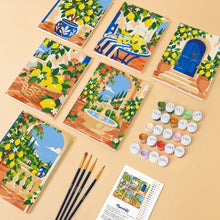 Carica l'immagine nel visualizzatore di Gallery, Mini Set Dipingere con i numeri 15x20cm (6 pezzi) - Giardino di Limoni Italiano