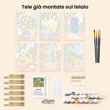 Carica l'immagine nel visualizzatore di Gallery, Mini Set Dipingere con i numeri 15x20cm (6 pezzi) - Giardino di Limoni Italiano