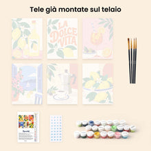 Carica l'immagine nel visualizzatore di Gallery, Mini Set Dipingere con i numeri 15x20cm (6 pezzi) - La Dolce Vita 2