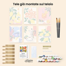 Carica l'immagine nel visualizzatore di Gallery, Mini Set Dipingere con i numeri 15x20cm (6 pezzi) - La Dolce Vita 2