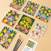 Carica l'immagine nel visualizzatore di Gallery, Mini Set Dipingere con i numeri 15x20cm (6 pezzi) - Arte Popolare al Limone