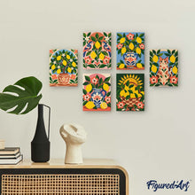 Carica l'immagine nel visualizzatore di Gallery, Mini Set Dipingere con i numeri 15x20cm (6 pezzi) - Arte Popolare al Limone