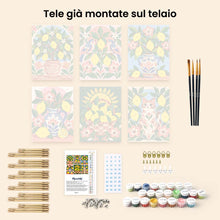 Carica l'immagine nel visualizzatore di Gallery, Mini Set Dipingere con i numeri 15x20cm (6 pezzi) - Arte Popolare al Limone