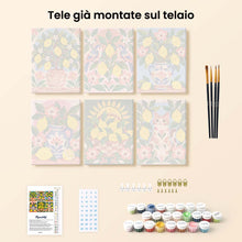 Carica l'immagine nel visualizzatore di Gallery, Mini Set Dipingere con i numeri 15x20cm (6 pezzi) - Arte Popolare al Limone