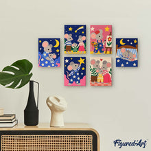 Carica l'immagine nel visualizzatore di Gallery, Mini Set Dipingere con i numeri 15x20cm (6 pezzi) - Storie di un Topolino