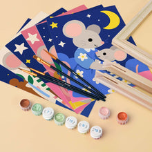 Carica l'immagine nel visualizzatore di Gallery, Mini Set Dipingere con i numeri 15x20cm (6 pezzi) - Storie di un Topolino