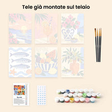 Carica l'immagine nel visualizzatore di Gallery, Mini Set Dipingere con i numeri 15x20cm (6 pezzi) - Estate Mediterranea