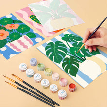 Carica l'immagine nel visualizzatore di Gallery, Mini Set Dipingere con i numeri 15x20cm (6 pezzi) - Piante in Vaso
