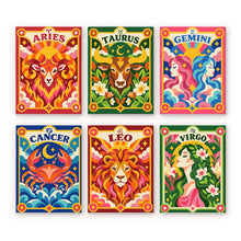 Carica l'immagine nel visualizzatore di Gallery, Mini Set Dipingere con i numeri 15x20cm (6 pezzi) - Zodiaco Retrò 1 Figured'Art