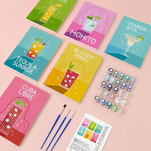 Dipingere con i numeri – Set di 6 tele | Cocktail famosi