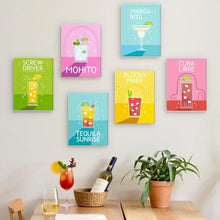 Carica l&#39;immagine nel visualizzatore di Gallery, Dipingere con i numeri – Set di 6 tele | Cocktail famosi