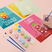 Carica l&#39;immagine nel visualizzatore di Gallery, Dipingere con i numeri – Set di 6 tele | Cocktail famosi