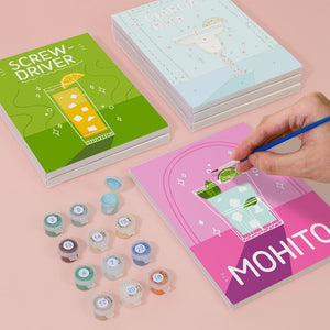 Dipingere con i numeri – Set di 6 tele | Cocktail famosi
