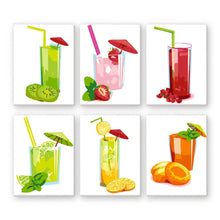 Carica l&#39;immagine nel visualizzatore di Gallery, Dipingere con i numeri – Set di 6 tele | Succhi di frutta freschi Figured&#39;Art