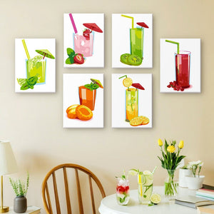 Dipingere con i numeri – Set di 6 tele | Succhi di frutta freschi