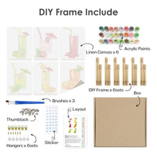 Carica l&#39;immagine nel visualizzatore di Gallery, Dipingere con i numeri – Set di 6 tele | Succhi di frutta freschi