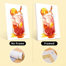 Carica l&#39;immagine nel visualizzatore di Gallery, Dipingere con i numeri – Set di 6 tele | Bevande alla frutta in barattolo