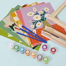 Carica l&#39;immagine nel visualizzatore di Gallery, Dipingere con i numeri – Set di 6 tele | Vasi floreali astratti