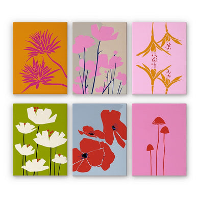 Dipingere con i numeri – Set di 6 tele | Stampe floreali moderne Figured'Art