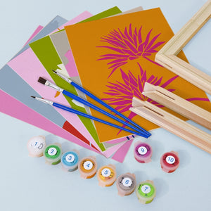 Dipingere con i numeri – Set di 6 tele | Stampe floreali moderne