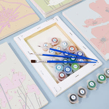 Carica l&#39;immagine nel visualizzatore di Gallery, Dipingere con i numeri – Set di 6 tele | Stampe floreali moderne