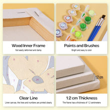 Carica l&#39;immagine nel visualizzatore di Gallery, Dipingere con i numeri – Set di 6 tele | Motivi floreali colorati