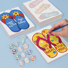 Carica l&#39;immagine nel visualizzatore di Gallery, Dipingere con i numeri – Set di 6 tele | Infradito estive decorative